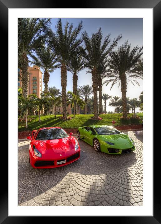 Dubai SuperCars Framed Mounted Print by David Pyatt