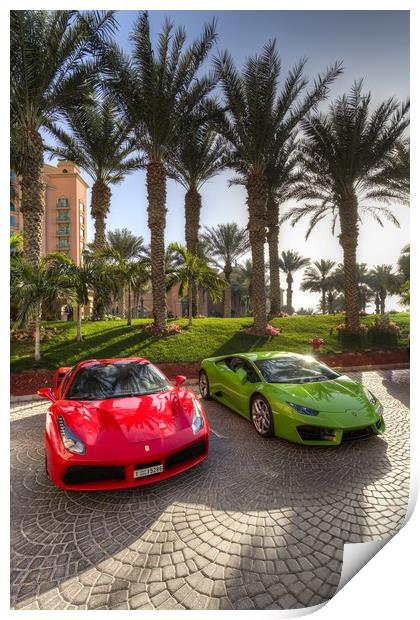 Dubai SuperCars Print by David Pyatt