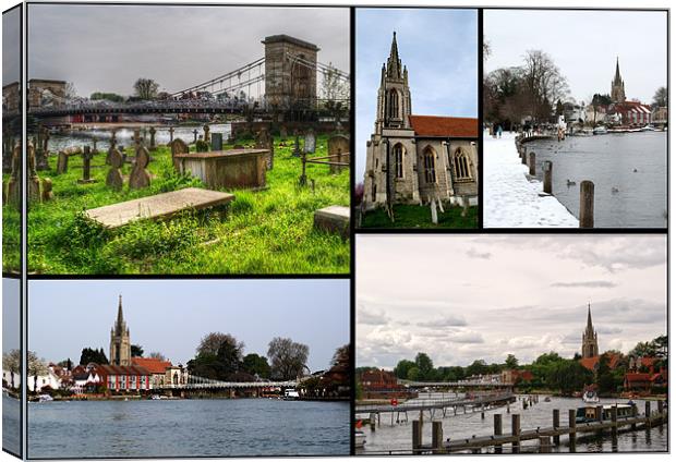 A collage of All Saints Marlow Canvas Print by Chris Day
