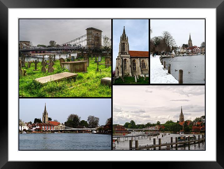 A collage of All Saints Marlow Framed Mounted Print by Chris Day