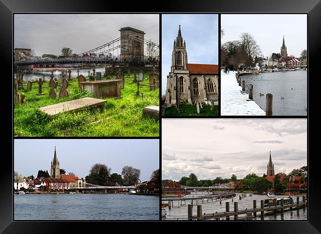 A collage of All Saints Marlow Framed Print by Chris Day