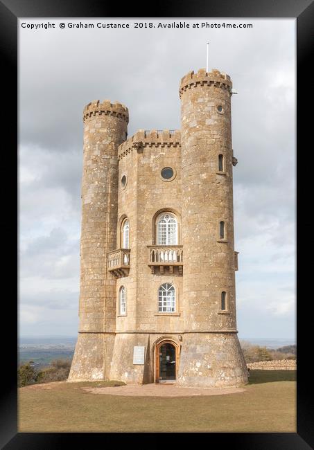 Broadway Tower Framed Print by Graham Custance