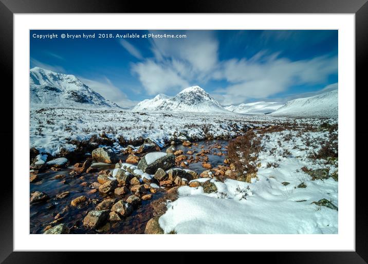 Bauchaille Etive Mor  Framed Mounted Print by bryan hynd