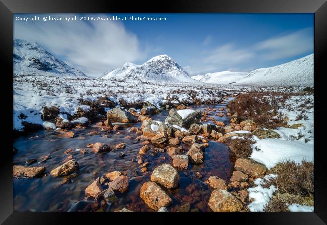 Bauchaille Etive Mor Framed Print by bryan hynd