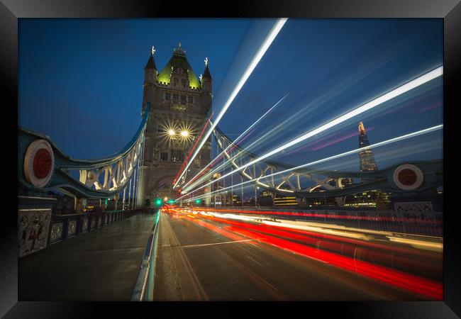 Rush Hour on Tower Bridge Framed Print by Daniel Farrington