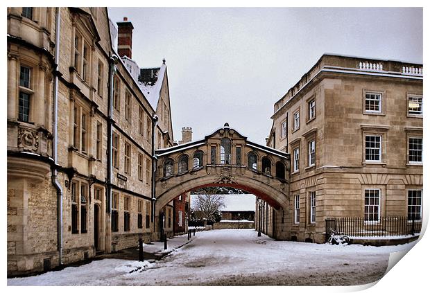 Hertford Bridge - Oxford Print by Karen Martin