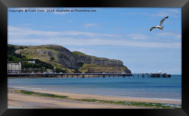 Llandudno's Great Orme and Pier. Framed Print by Frank Irwin