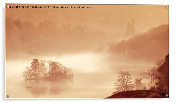 Rydal in the Mist Acrylic by John Dunbar
