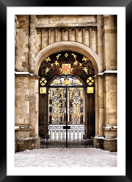 All Souls' College Gates Framed Mounted Print by Karen Martin