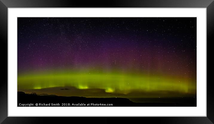 Aurora Borealis from The Storr #6 Framed Mounted Print by Richard Smith
