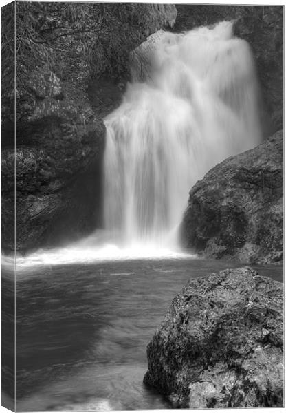 Sum Waterfall in Vintgar Gorge Canvas Print by Ian Middleton