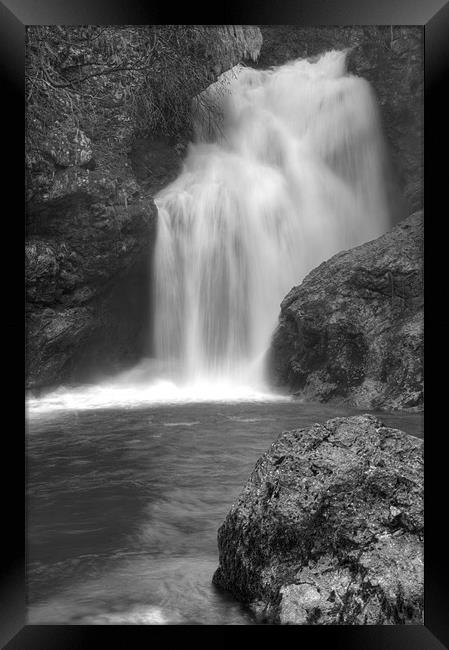 Sum Waterfall in Vintgar Gorge Framed Print by Ian Middleton