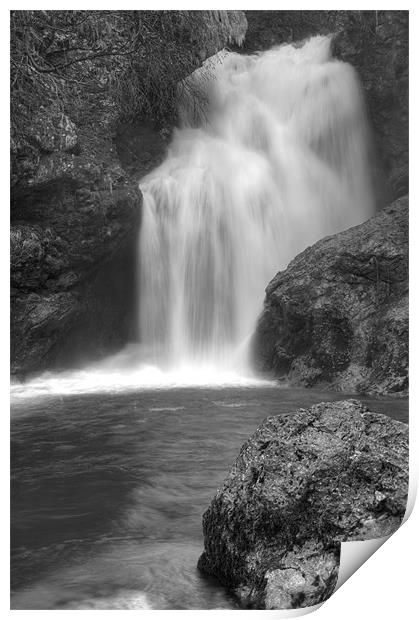 Sum Waterfall in Vintgar Gorge Print by Ian Middleton