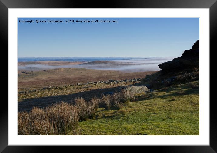 Above the clouds Framed Mounted Print by Pete Hemington