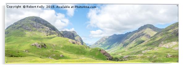 Glencoe in Scotland Acrylic by Robert Kelly