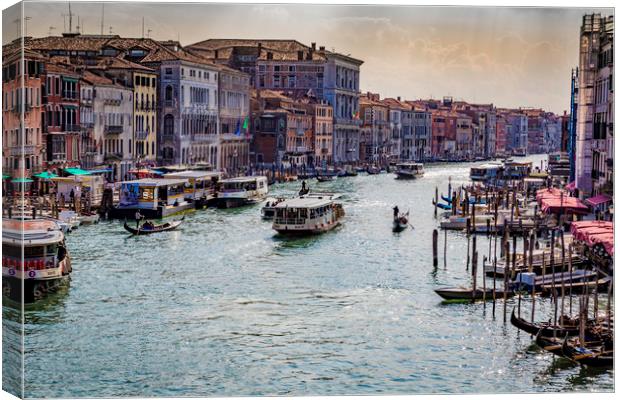 View From The Rialto Bridge Canvas Print by Ray Hill