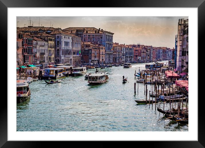 View From The Rialto Bridge Framed Mounted Print by Ray Hill