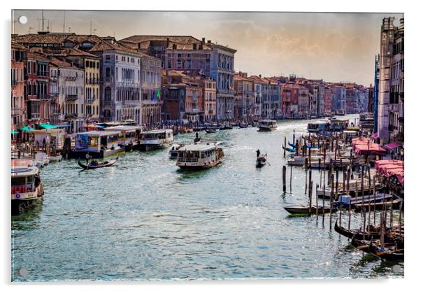 View From The Rialto Bridge Acrylic by Ray Hill