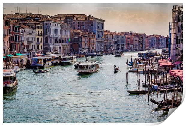 View From The Rialto Bridge Print by Ray Hill