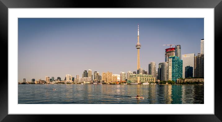 Toronto Harbour Cityscape Framed Mounted Print by Naylor's Photography