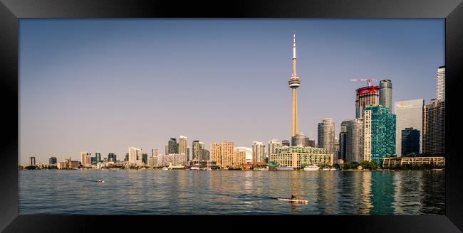 Toronto Harbour Cityscape Framed Print by Naylor's Photography