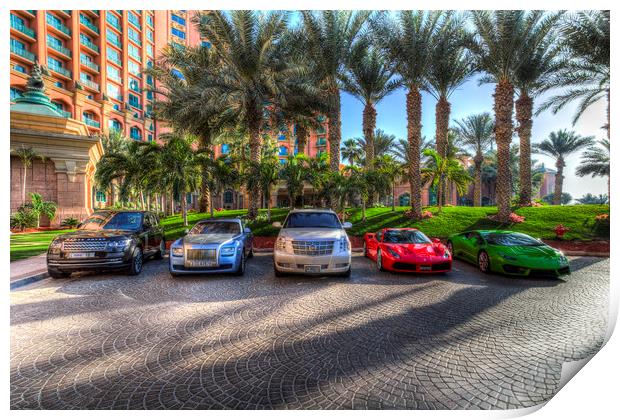 Luxury Cars Dubai Print by David Pyatt