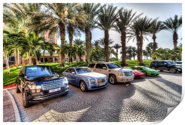Luxury Cars Dubai Print by David Pyatt