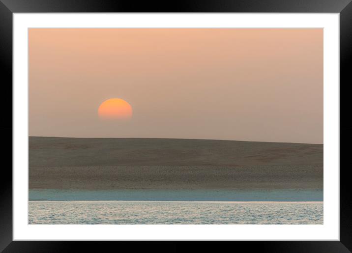 Desert Coast Sunset Framed Mounted Print by Dave Collins