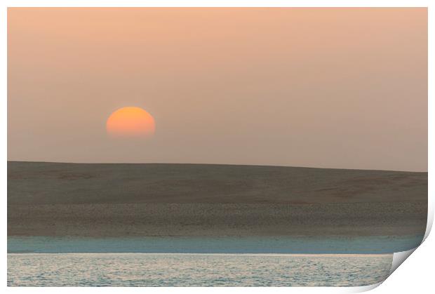 Desert Coast Sunset Print by Dave Collins
