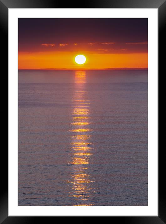 Gower sunset Framed Mounted Print by Leighton Collins