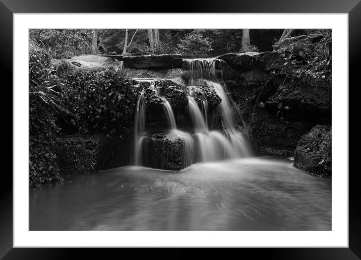 Waterfall and pool II Framed Mounted Print by Philip Barton