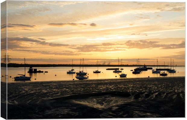 Gravesend Sunrise over the Thames Estuary Canvas Print by pristine_ images
