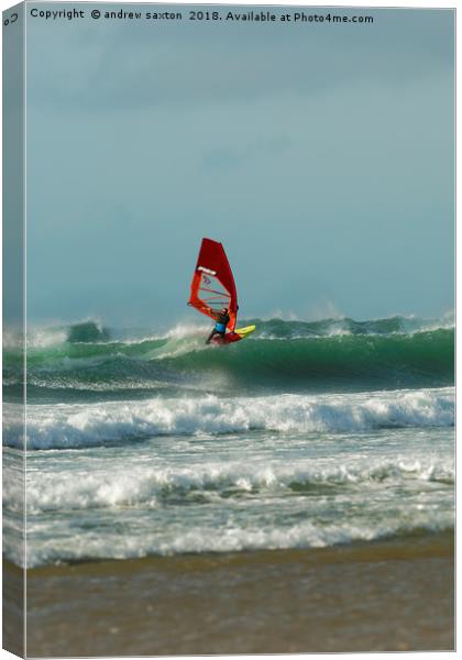 WINDSURFING Canvas Print by andrew saxton