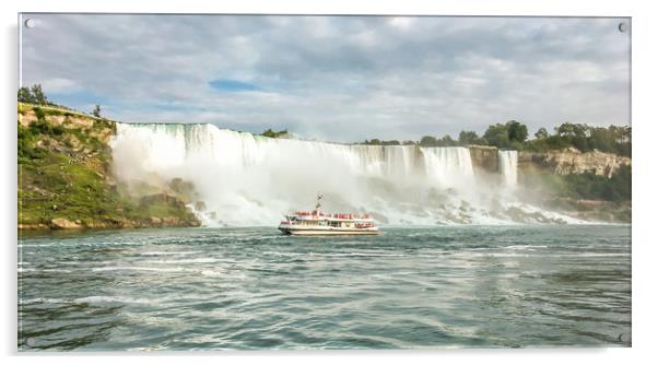 American and Canadian Falls at Niagara Acrylic by Naylor's Photography