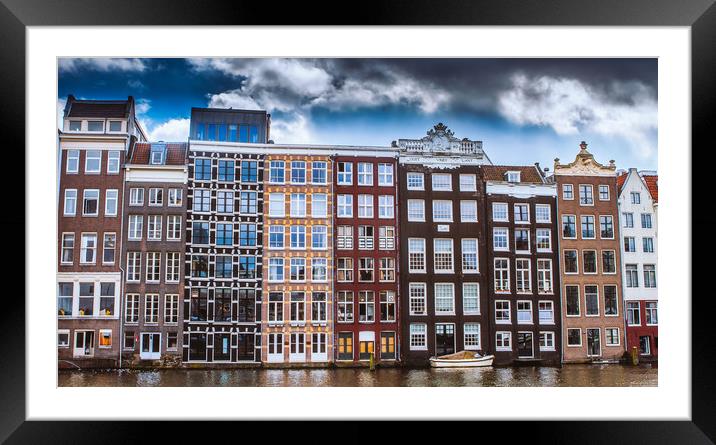 Windows of Amsterdam Framed Mounted Print by Hamperium Photography