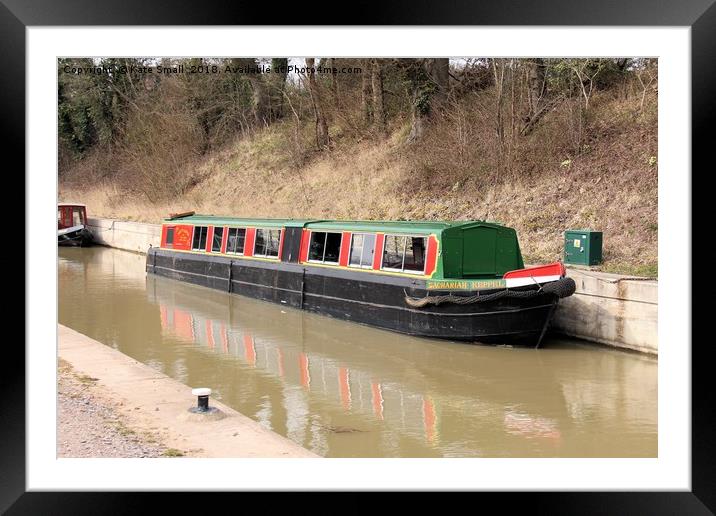 Narrow boat Framed Mounted Print by Kate Small