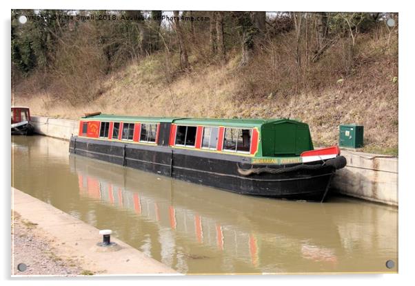 Narrow boat Acrylic by Kate Small