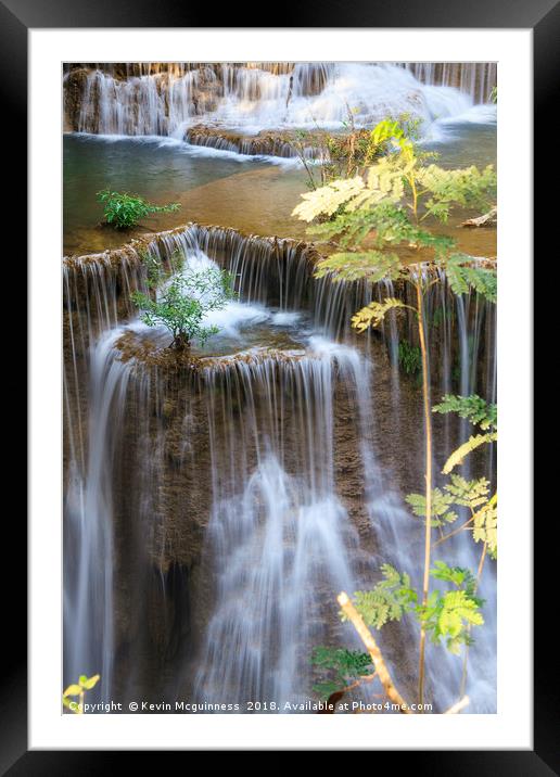 The Waterfall Framed Mounted Print by Kevin Mcguinness