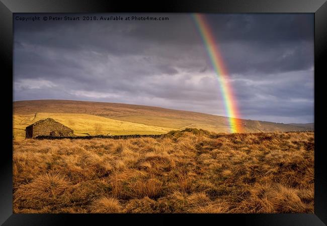 Dales Rainbow Framed Print by Peter Stuart