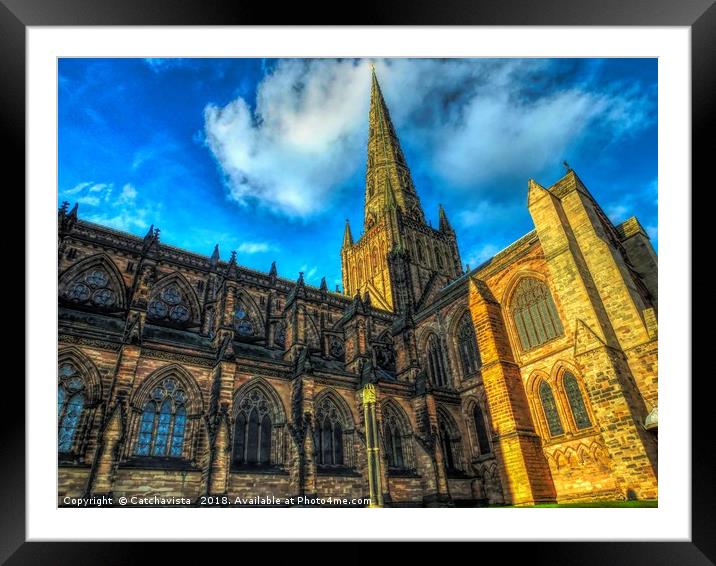 Lichfield Cathedral Framed Mounted Print by Catchavista 