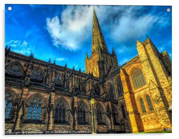Lichfield Cathedral Acrylic by Catchavista 