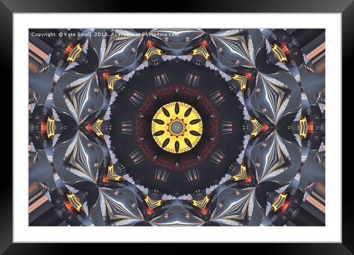 Control wheel Framed Mounted Print by Kate Small
