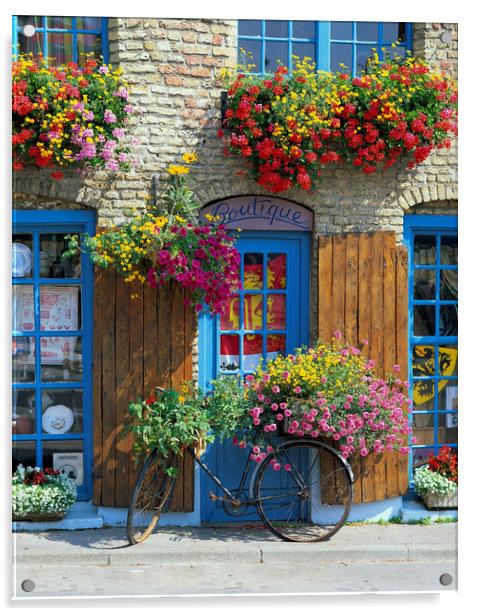 Colourful Boutique,France. Acrylic by Philip Enticknap