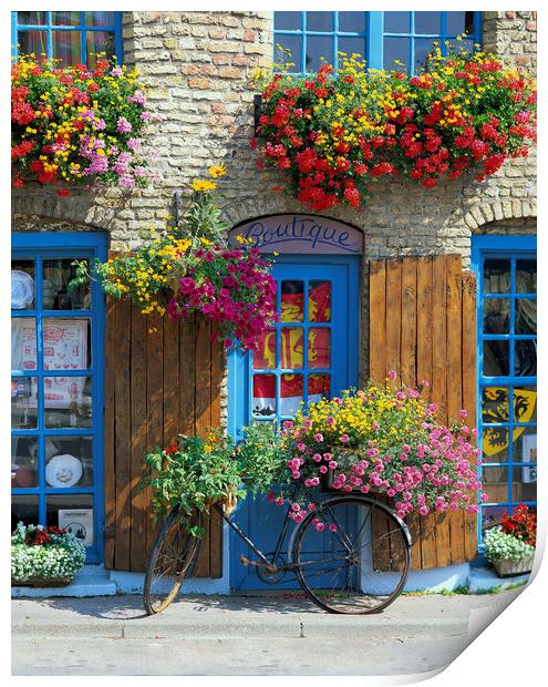 Colourful Boutique,France. Print by Philip Enticknap