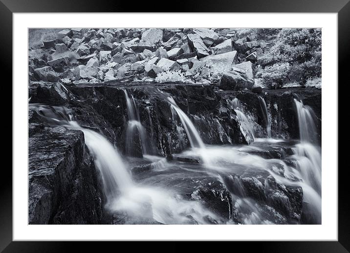 Mountain Cascade Framed Mounted Print by Mike Dawson