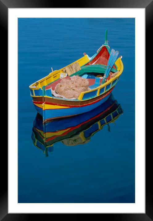 Rowing boat MALTA Framed Mounted Print by Philip Enticknap