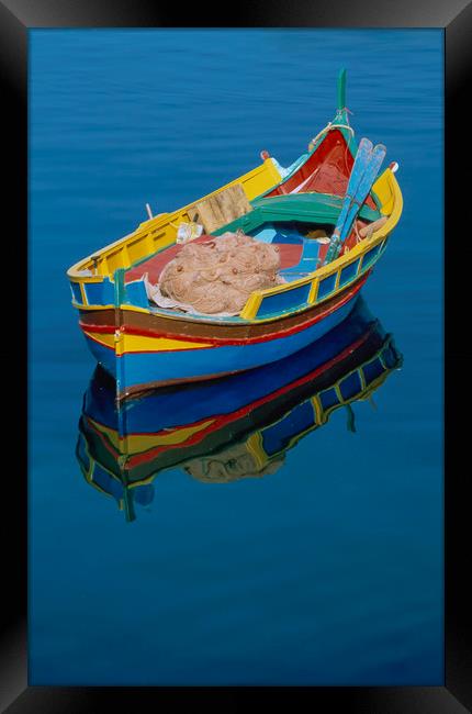 Rowing boat MALTA Framed Print by Philip Enticknap