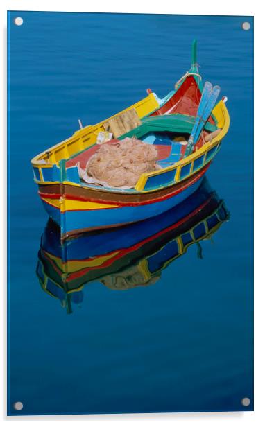 Rowing boat MALTA Acrylic by Philip Enticknap