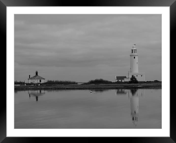 Hurst Point Lighthouse and Cottage in Spring Framed Mounted Print by Rob Evans