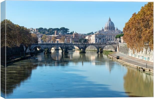 Autumn in Rome Canvas Print by Mike Cave